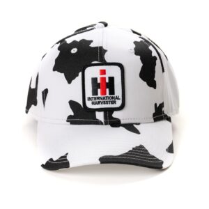 J&D Productions, Inc. International Harvester IH Logo Hat, Cow Print, 7 1/8