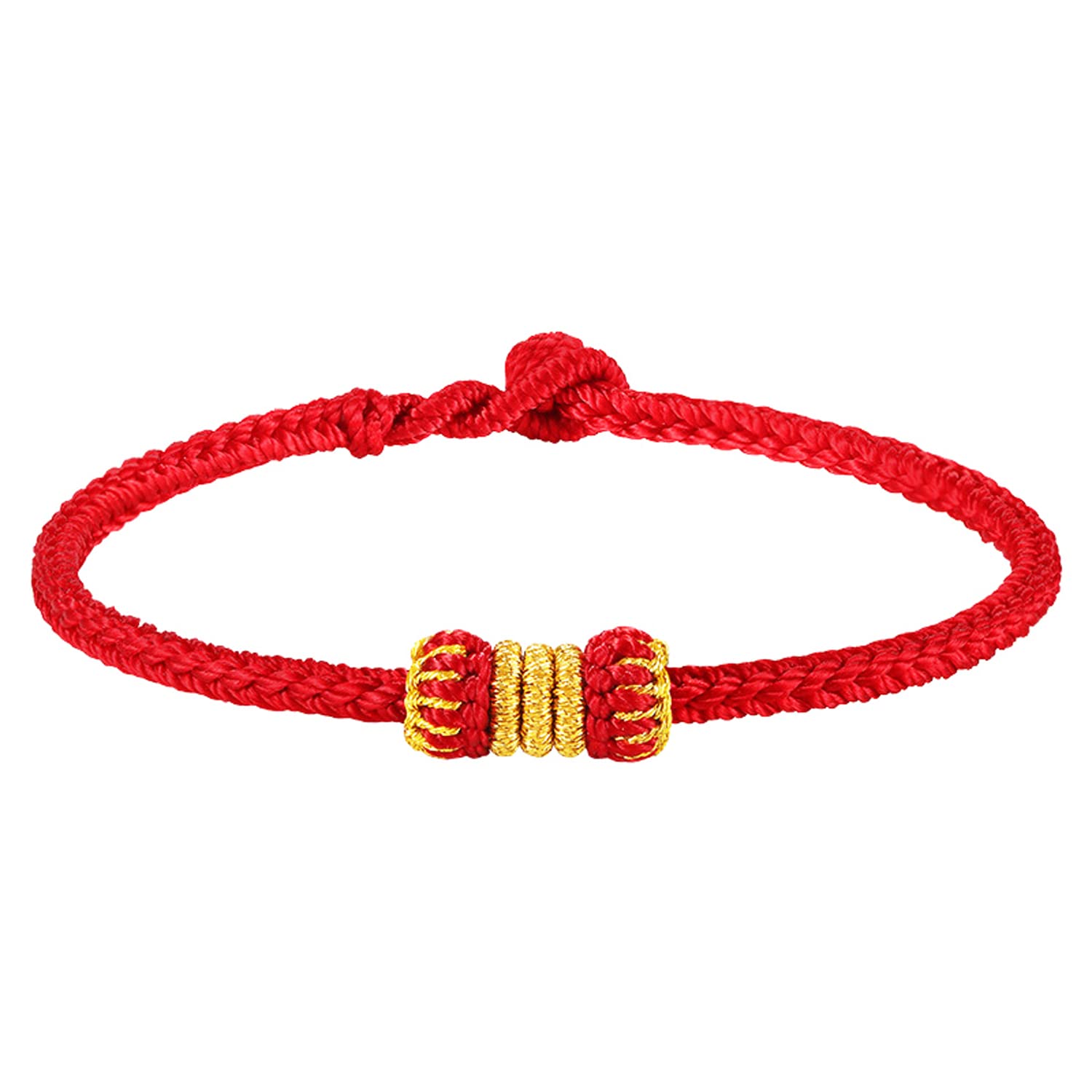 MENGLINA Fashion Women Men Handmade Golden Wire Red Rope Chinese Lantern Shape Braided Couple Bracelets Lucky Red String Distance Friendship Jewelry (18)