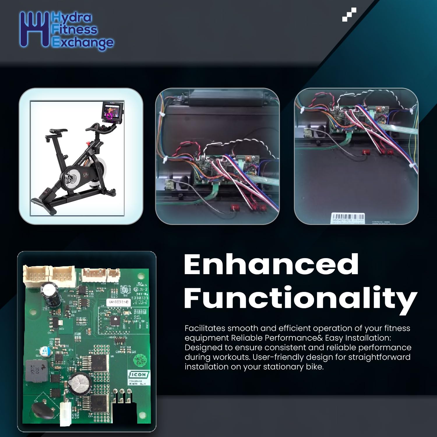 Hydra Fitness Exchange Motor Control Board Controller Easy Installation 430157 Works with S22I S15I Stationary Bike