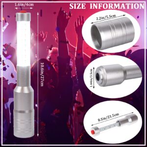 4 Pieces LED Strobe Baton Bottle Service Sparklers Bottle Service Light Bottle Handheld Light for Nightclubs Weddings Parties Activities Supplies (Silver)