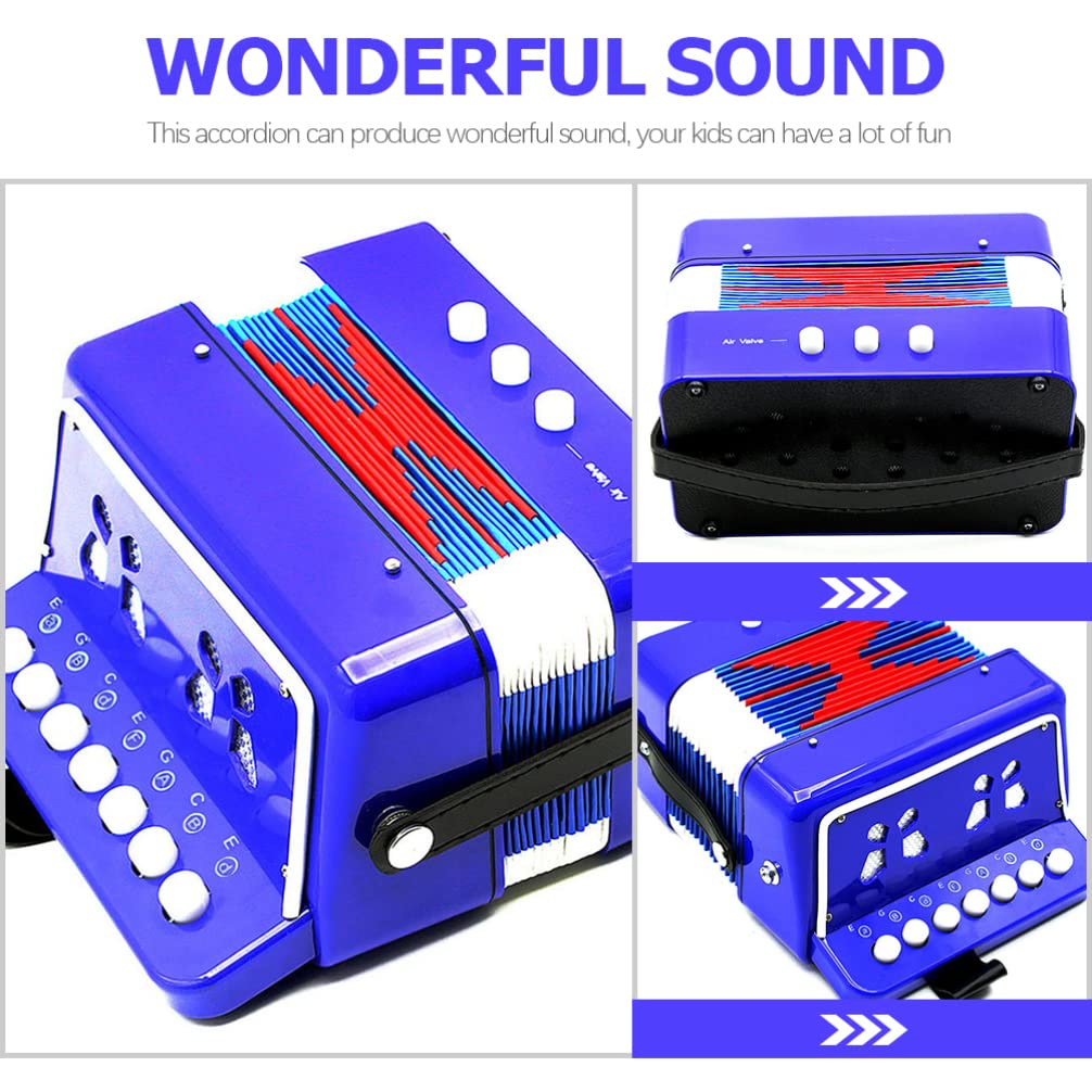 ERINGOGO Accordion Children Musical Ensemble Instrument Piano Toy Kids Noise Maker Kids Musical Instrument Toddler Toys Musical Toys Music Toys Small Student Play Engineering Plastics