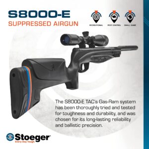 Stoeger S8000-E TAC Airgun Combo - .177 Caliber - Black Synthetic with 3-9x40 Adjustable Objective Scope