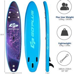 AUGESTER 10‘/10.5‘/11’ Inflatable Lightweight Stand up Paddle Board, Premium Yoga Board W/Durable SUP Accessories, with Fins, Carrying Bag, Non-Slip Deck, Adjustable Paddle & Hand Pump, Wide Stance