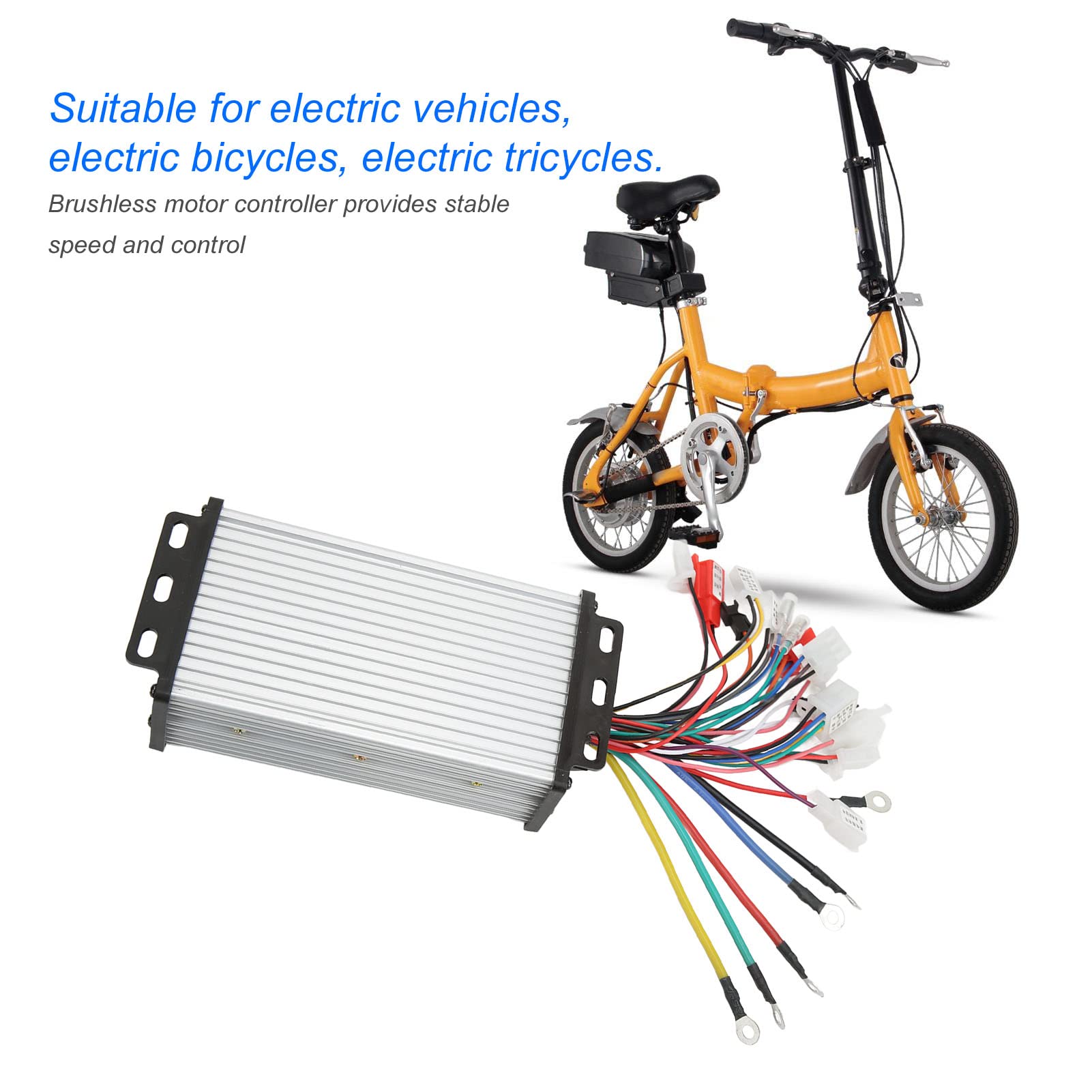 VBESTLIFE 48V 60V 72V 600W Motor Controller,Brushless Motor Controller Electric Bike Controller Conversion Kit for Electric Electric Tricycles