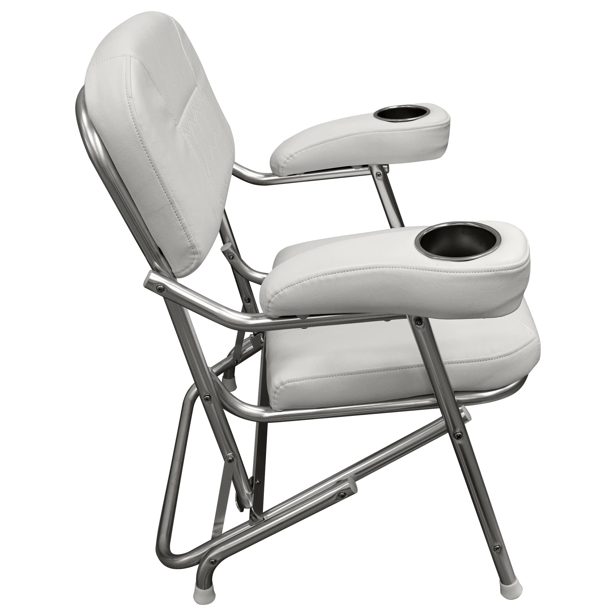 Wise 3367-784 Deluxe Offshore Folding Deck Chair with Stainless Steel Cup Holders