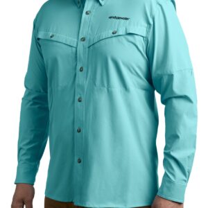 Whitewater Lightweight Moisture Wicking Long Sleeve Fishing Shirt with UPF 50 (XX-Large, Lagoon)