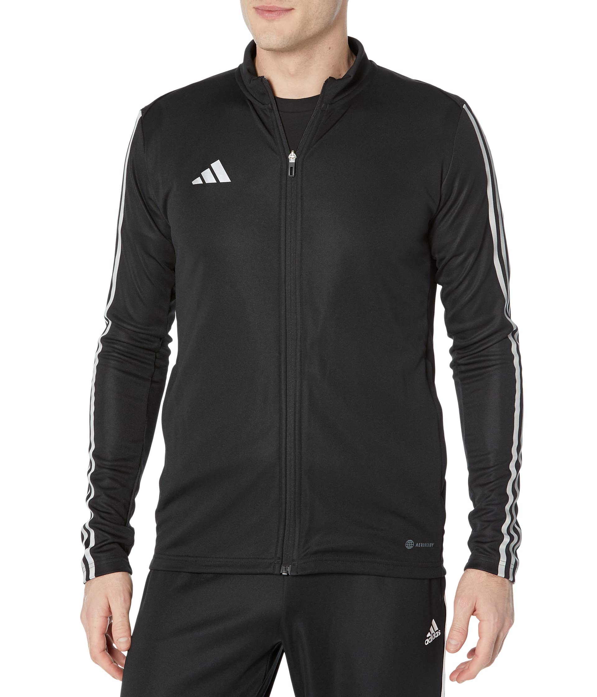 adidas Men's Tiro Training Jacket, Black/Reflective Silver, XX-Large