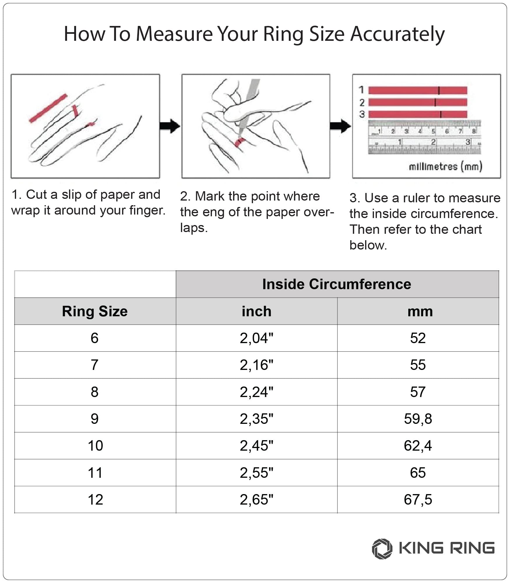 King Ring 6mm Roman Numeral Ring – Stainless Steel Delicate & Durable Ring Jewelry – Hollow Out Finger Ring – Unique Design & Elegant Outlook – Gold 8