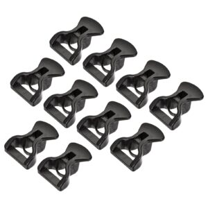 MECCANIXITY Tent Rope Buckles, 4mm Plastic Guyline Adjuster Cord Tensioners for Outdoor Camping Canopy Tarp, Black Pack of 20