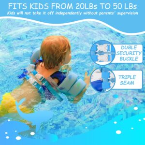 Chriffer Kids Swim Vest Life Jacket for 22-66 Pounds Boys and Girls, Toddler Floaties with Shoulder Harness Arm Wings for 2,3,4,5,6,7 Years Old Baby