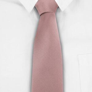 TASTION Mens Dusty Rose Ties for Men Classic Wedding Necktie Solid Light Blush Pink Tie Formal Business Satin Silk Wedding Bridegroom Tie