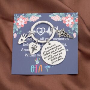 FEELMEM Occupational Therapist Assistant Gifts OTA Gift Behind You All Your Memories Keychain Occupational Therapy Jewelry OTA Graduation Gift (OTA-ky)