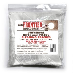 Big 45 Frontier Metal Cleaner Universal Rifle & Pistol Cleaning Patches