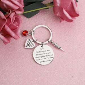 FEELMEM Phlebotomist Gifts I'm Some Phlebotomists Keychain Phlebotomist Nurse Jewelry Medical Lab Tech Gift Phlebotomy Technician Jewelry (Phlebotomists-ky)