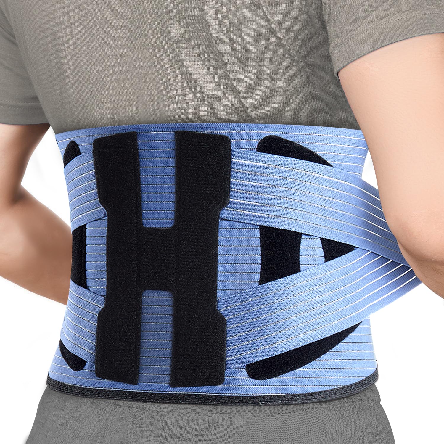 NEENCA Back Support Brace, Adjustable Lumbar Support for Pain Relief of Back/Lumbar/Waist, Waist Wrap with Spring Stabilizers for Injury, Herniated Disc,Sciatica, Scoliosis and more - FSA/HSA APPROVED