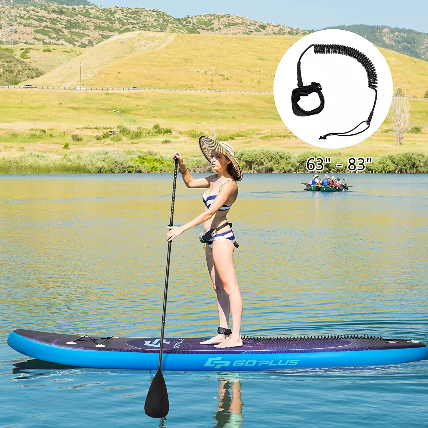 AUGESTER 10‘/10.5‘/11’ Inflatable Lightweight Stand up Paddle Board, Premium Yoga Board W/Durable SUP Accessories, with Fins, Carrying Bag, Non-Slip Deck, Adjustable Paddle & Hand Pump, Wide Stance