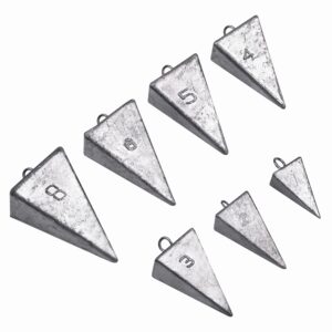 Pyramid Sinkers Fishing Weights Fishing Sinker Weights Pyramid Weights Surf Fishing Weights Saltwater Ocean Fishing Gear Tackle 1oz 2oz 3oz 4oz 5oz 6oz 8oz