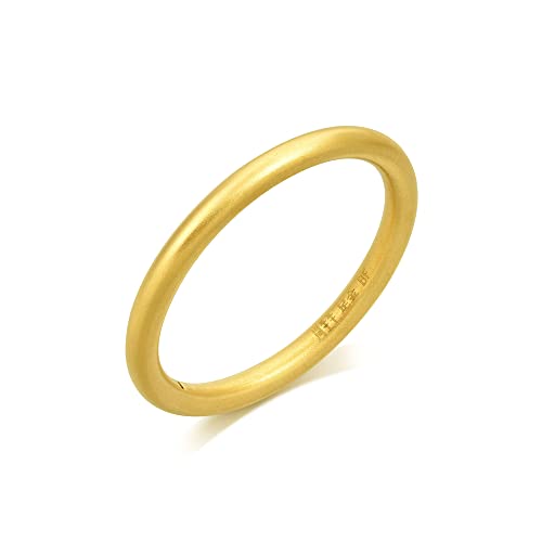 CHOW SANG SANG 999 24K Solid Gold Stackable Ring for Women 92293R (Our Size 11 / US 5.25)