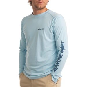 Whitewater Fishing Lightweight Long Sleeve Tech Shirt with UPF Protection (X-Large, Skyline)