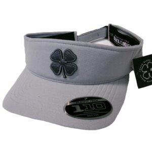 Black Clover Premier Visor 11 Velcro Adjustable Grey Hat with Grey HD Clover