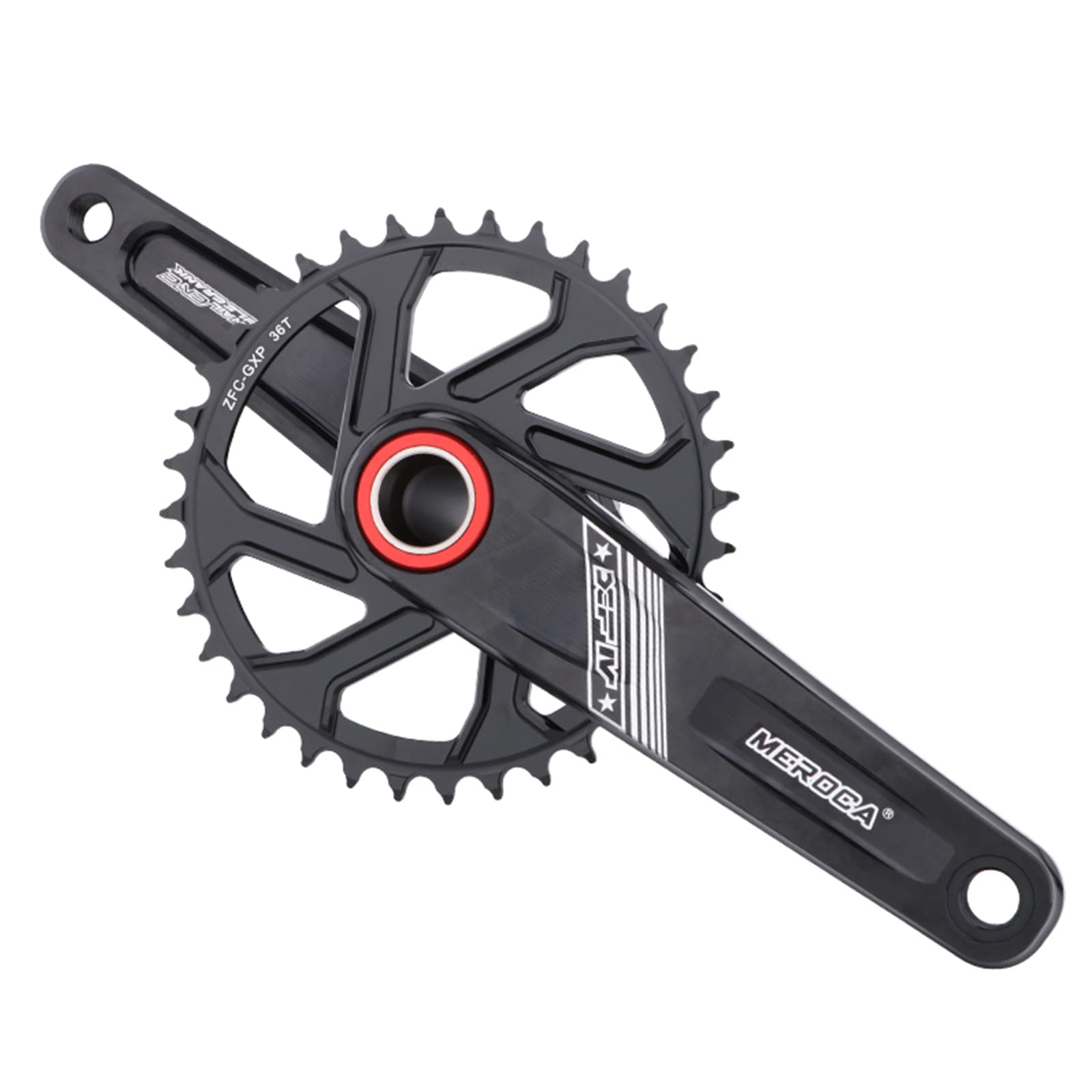 MEROCA Mountain Bike Crank 170mm Cranksets Hollow one-Piece Crankset CNC GXP Direct Mount Crankset 38T Suitable for 9/10/11/12 Speed