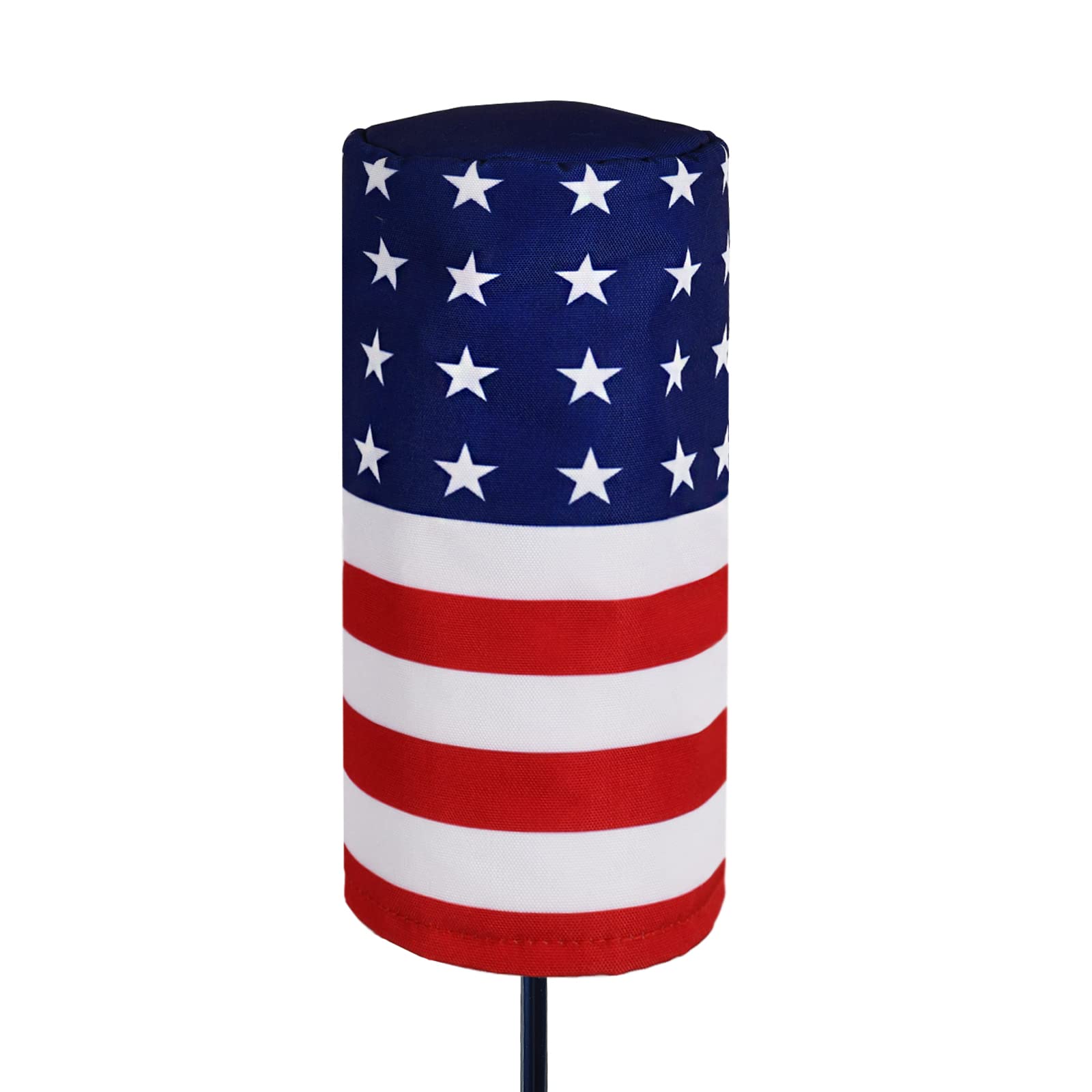 GoparoO Golf Driver Head Cover with USA Flag Design Nylon Headcover with Barrel Design | Fit Most Golf Brands (US Flag)