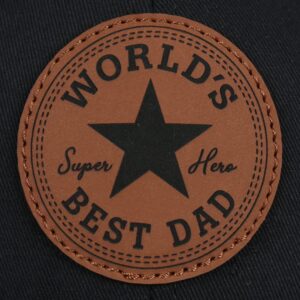 Worlds Best Dad Ever Hat Fathers Day Birthday Gifts for Dad Papa from Daughter Son Black Trucker Hat