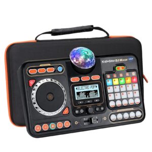 FBLFOBELI EVA Hard Carrying Case for VTech KidiStar DJ Mixer Black, Portable Travel Storage Organizer Bag (Case Size)