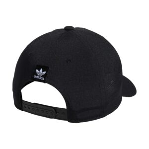 adidas Originals Men's Beacon Structured Precurve Snapback Cap, Black/White 2, One Size