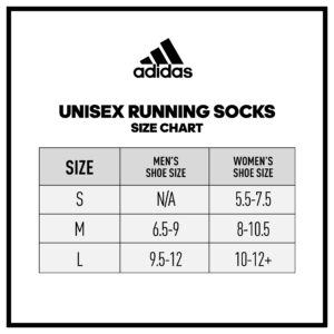 adidas Unisex Superlite Performance Tabbed Running With Achilles Protection (2-pair) No Show Sock, Black/Onix Grey/Grey, Medium US