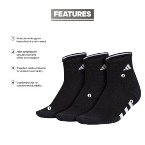 adidas Cushioned Quarter Socks (3-Pair)