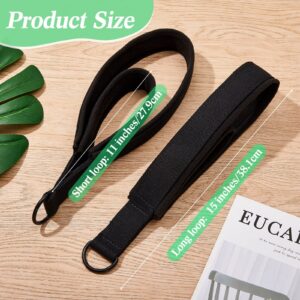 Juexica 2 Pcs Pilates Double Loop Straps for Reformer Feet Fitness Equipment Straps Yoga Pilates Equipment D-Ring Exercise Strap for Gym Workout Home