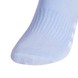 adidas Men's Cushioned Quarter Socks (3-Pair), Blue Dawn/White/Silver Green, Large