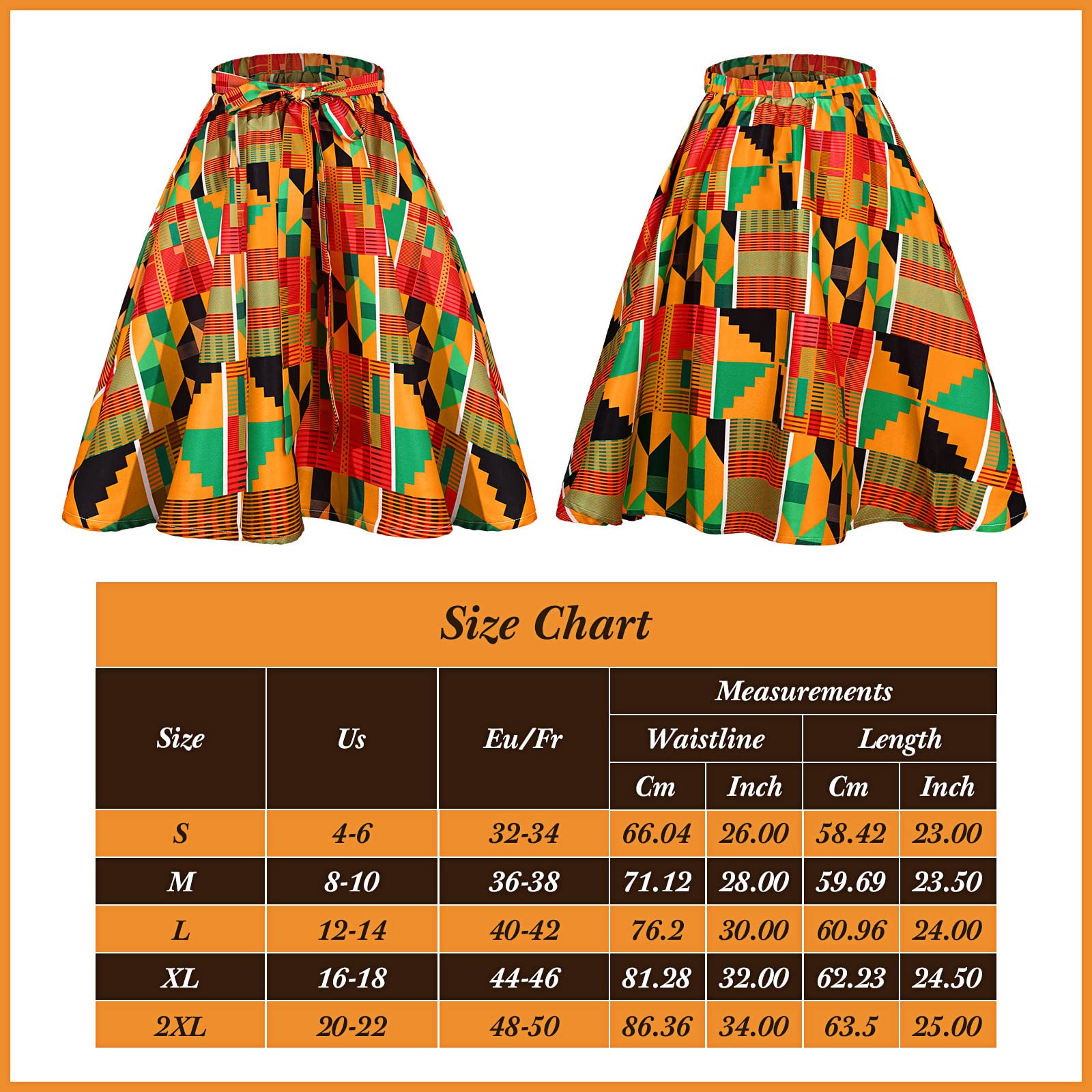 Coume 3 Pcs Women African Dashiki Skirt Traditional Costume African Bohemian Head Wrap Scarf Drop Dangle Earring (XX-Large)