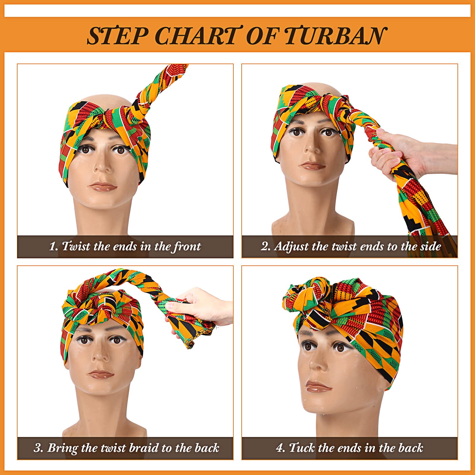 Coume 3 Pcs Women African Dashiki Skirt Traditional Costume African Bohemian Head Wrap Scarf Drop Dangle Earring (XX-Large)