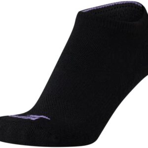 Avia Women's Athletic Performance Cushioned No Show Solid Socks (10 Pack), Size 4-9, Black Logo