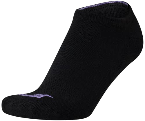 Avia Women's Athletic Performance Cushioned No Show Solid Socks (10 Pack), Size 4-9, Black Logo