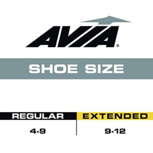 Avia Women's Athletic Performance Cushioned No Show Solid Socks (10 Pack), Size 4-9, Black Logo