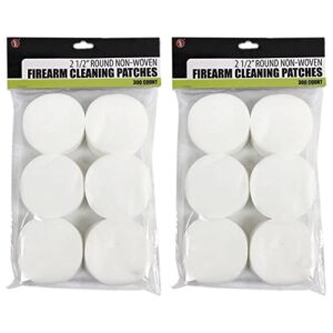 600 premium gun cleaning patches 2.5" round white care pistol rifle maintenance