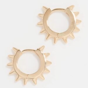 Zoe Chicco Women's 14k Gold Spiked Hinge Huggie Hoops, Yellow Gold, One Size