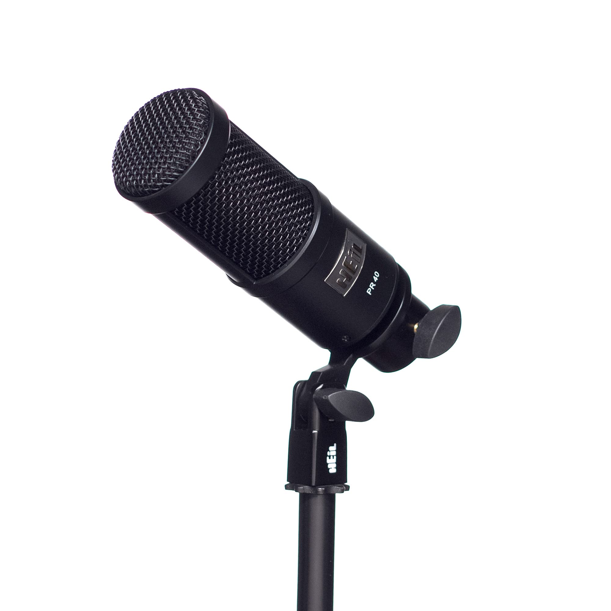 Heil PR 40 Dynamic Microphone for Streaming, Podcast, Recording, and Broadcast, XLR Microphone for Live Music, Wide Frequency Response, Smooth Sound, Superior Rear Noise Rejection and Durable - Black