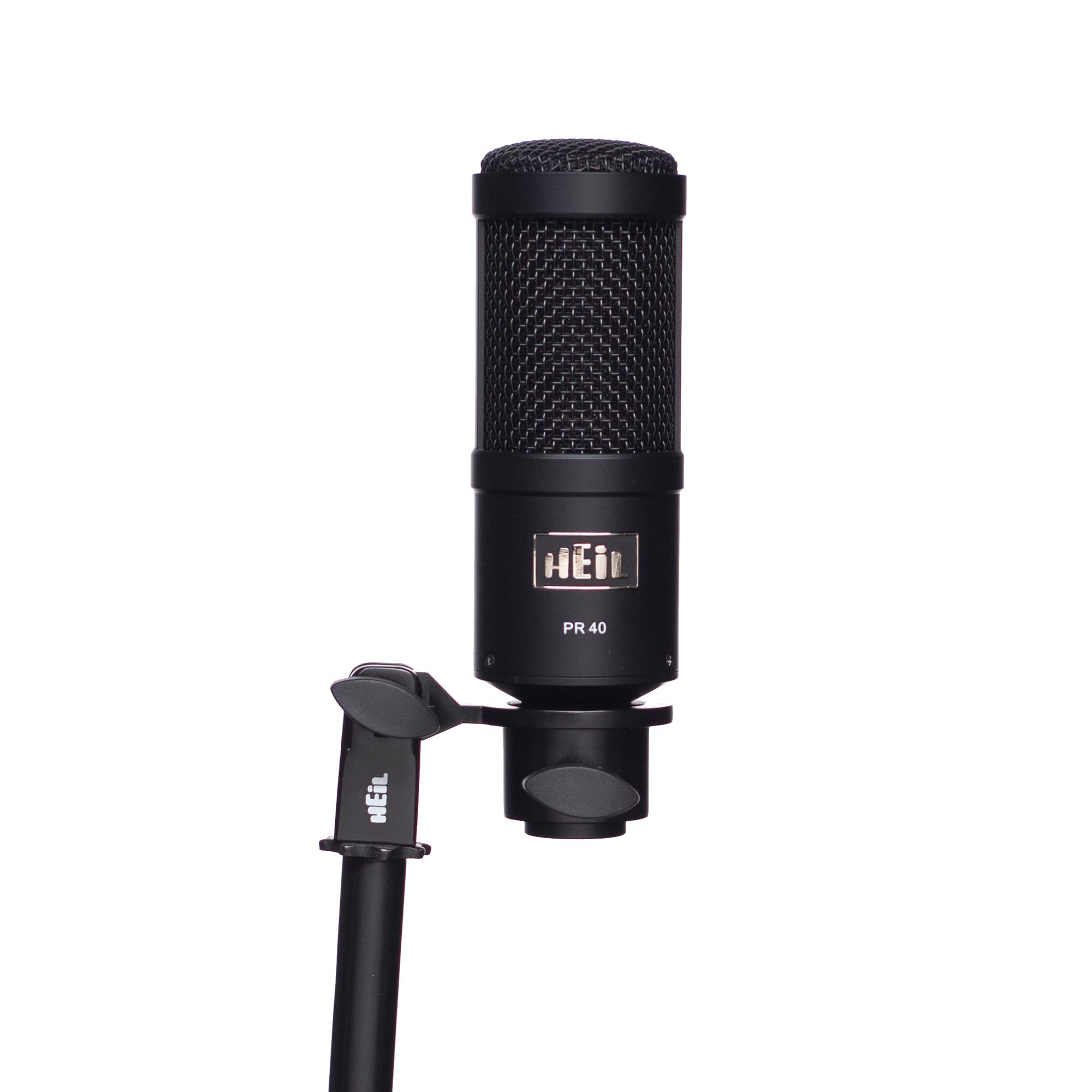 Heil PR 40 Dynamic Microphone for Streaming, Podcast, Recording, and Broadcast, XLR Microphone for Live Music, Wide Frequency Response, Smooth Sound, Superior Rear Noise Rejection and Durable - Black