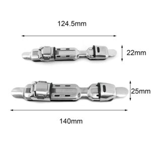 heyous Fishing Reel Seat 2pcs Stainless Steel Fishing Reel Seat Deck Wheel Rod Clip 2 Sizes Fishing Accessory Tool Spinner Tackle