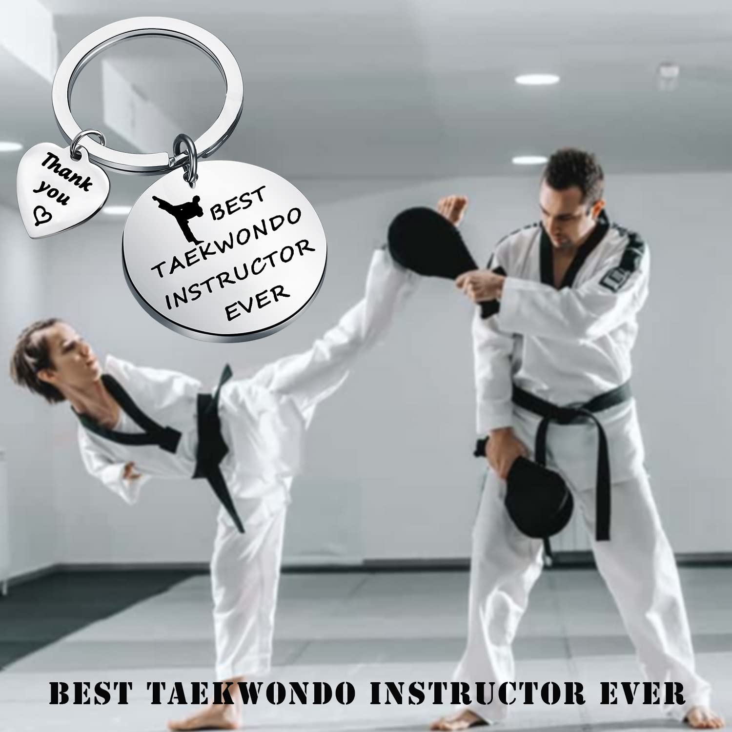 PLITI Taewkondo Gift Taekwondo Instructor Appreciation Gift Best Taekwondo Instructor Ever Keychain Martial Arts Gift Taekwondo Teacher Gift (taekwondo instructor ky)