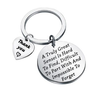 PLITI Teacher Gift Teacher Appreciation Gift A Truly Great Sensei Is Hard To Find Difficult To Part With And Impossible To Forget Keychain (Great Sensei ky)