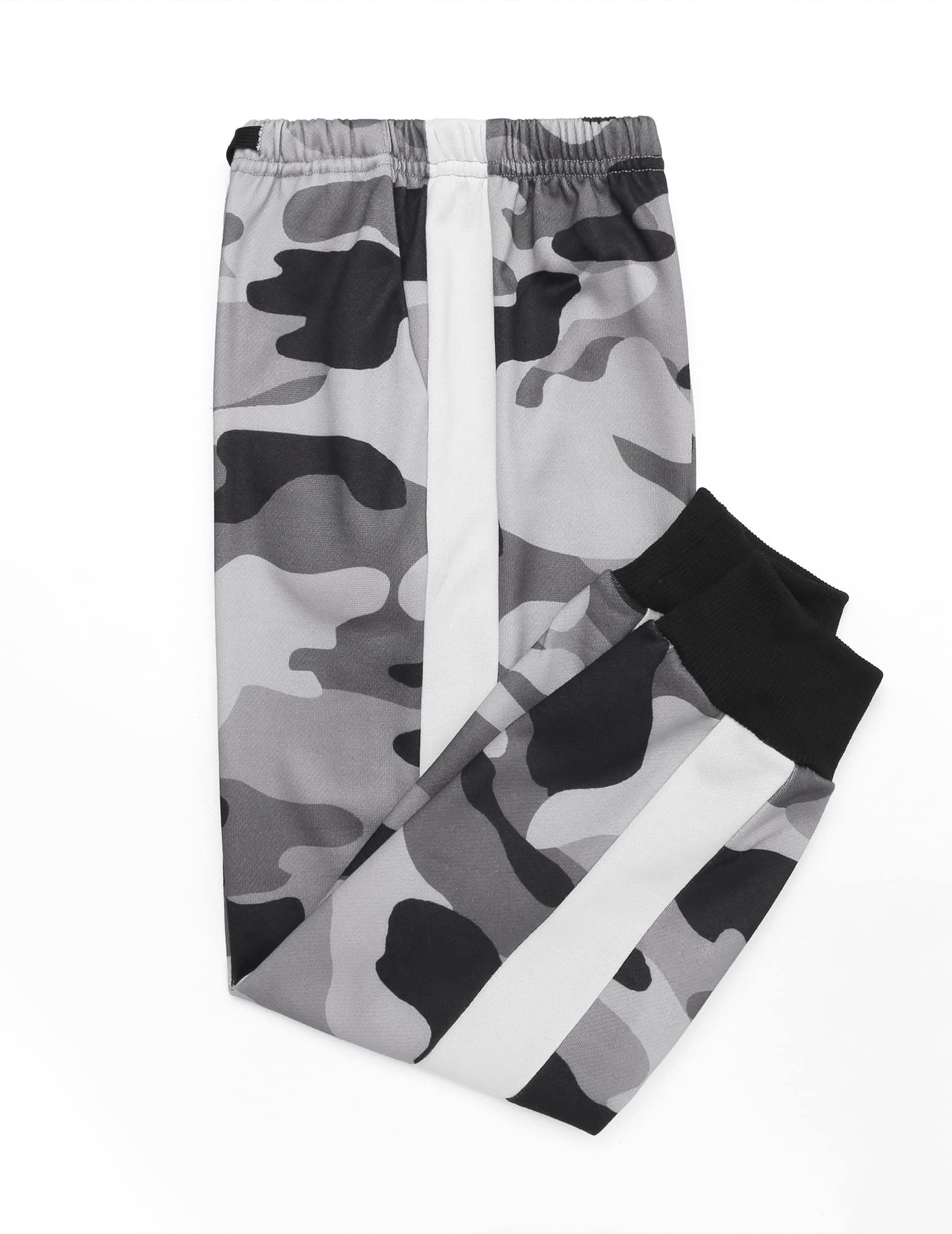 Boyoo Boy's Sweatpants Drawstring Camouflage Joggers Pants with Side Stripe Active Sports Track Pants for 5-16Y