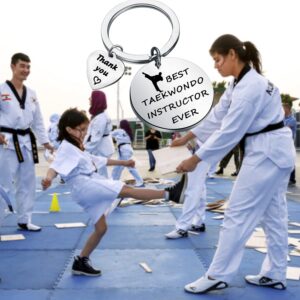 PLITI Taewkondo Gift Taekwondo Instructor Appreciation Gift Best Taekwondo Instructor Ever Keychain Martial Arts Gift Taekwondo Teacher Gift (taekwondo instructor ky)