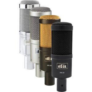 Heil PR 40 Dynamic Microphone for Streaming, Podcast, Recording, and Broadcast, XLR Microphone for Live Music, Wide Frequency Response, Smooth Sound, Superior Rear Noise Rejection and Durable - Black