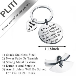 PLITI Teacher Gift Teacher Appreciation Gift A Truly Great Sensei Is Hard To Find Difficult To Part With And Impossible To Forget Keychain (Great Sensei ky)