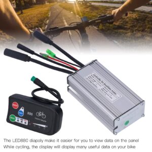 Electric Bike Conversion Kit, Lithium Battery Conversion Kit 36V 48V 22A Controller with LED 880 Display 1 to 2 Connecting Line Kit for 500W Motor